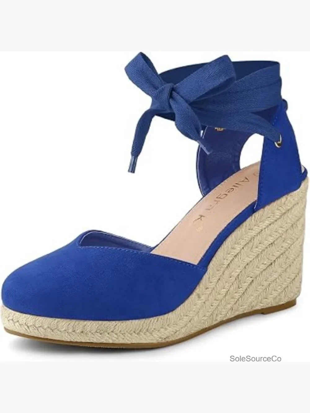Women's Closed Toe Espadrilles Wedge Sandals Tie Up Platform Sandals